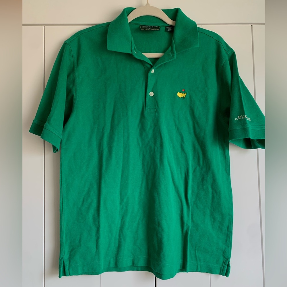 Masters Collection‎ 60’s Two-Ply Mercerized Solid Green Polo Shirt Size Small